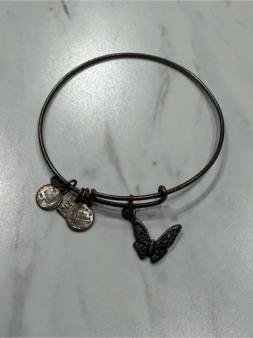 Alex & Ani Bangle Bracelet Jewelry - Silver - Butterfly Bug Insect